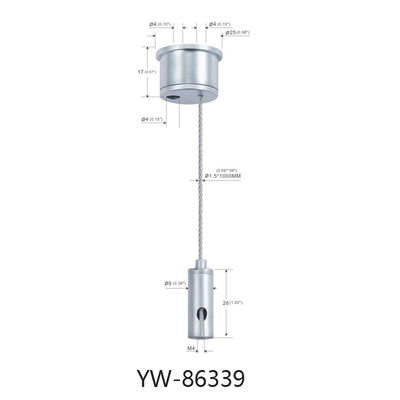 LED 조명 케이블 설정 시스템 1.2mm 나사 와이어 600mm 길이 조절 끝