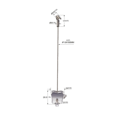 코브라 금속 케이블 아트 그림 행잉 키트 니켈 도금 아연 합금 1.8mm