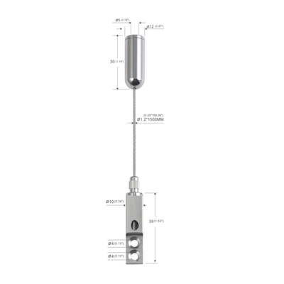 조정 가능한 케이블 손잡이와 1.5mm 와이어 로프의 어쿠스틱 패널 매달림 시스템