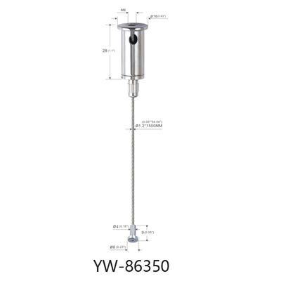 LED 조명 케이블 설정 시스템 1.2mm 나사 와이어 600mm 길이 조절 끝