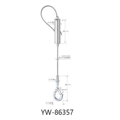 LED 조명 케이블 설정 시스템 1.2mm 나사 와이어 600mm 길이 조절 끝