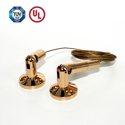 대용 Brass Billboard Display Hanging Kit With Gold Plating Wall To Wall Product Display Hanging System 소금 빌보드 디스플레이 매달기 키트