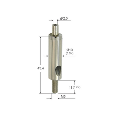 금속 케이블 고정 장치 구리 케이블 잡기 니켈 접착 1.5mm 지름의 철 로프